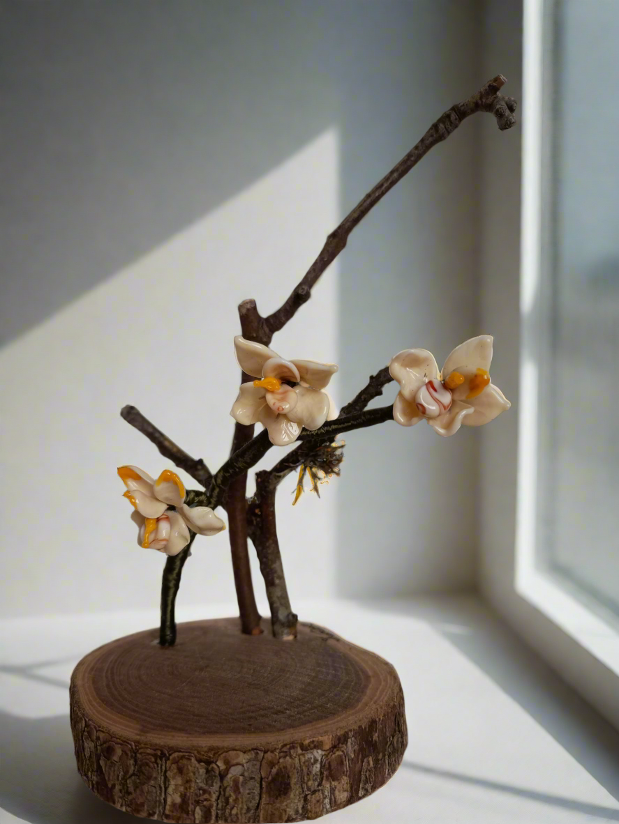 Ramo Di Orchidea Avorio