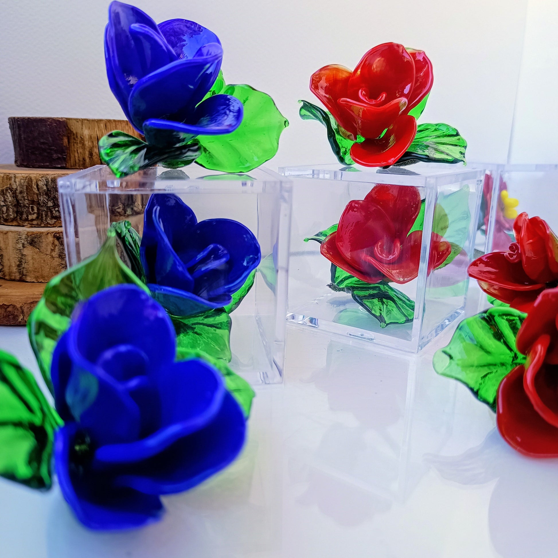 Cube flowers in vetro di murano - MantoanMurano