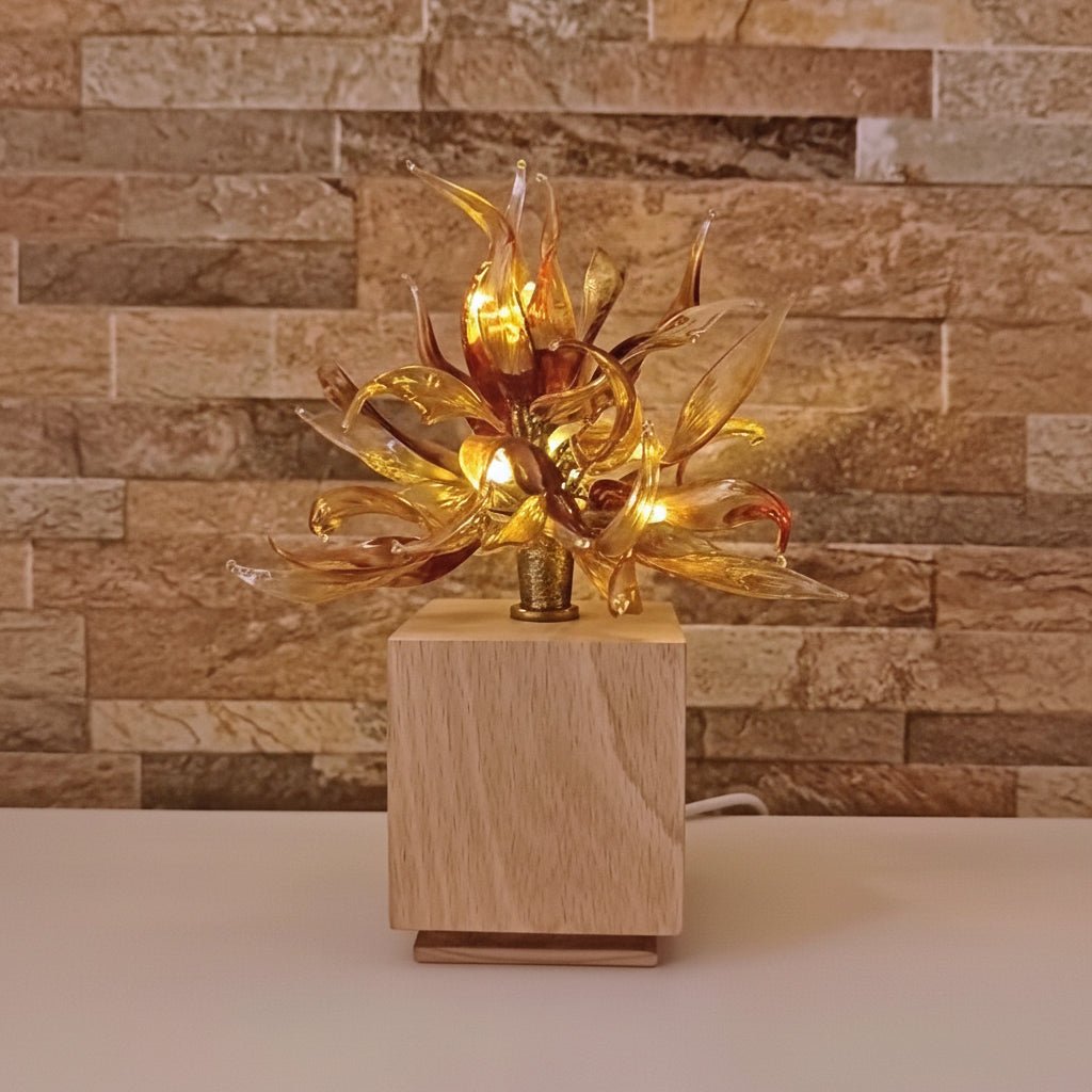 Lampada Agave Stellata - Design Radiale in Vetro di Murano - MantoanMurano