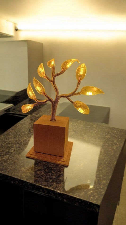 Lampada Albero del Sole - Vetro di Murano e Legno - MantoanMurano